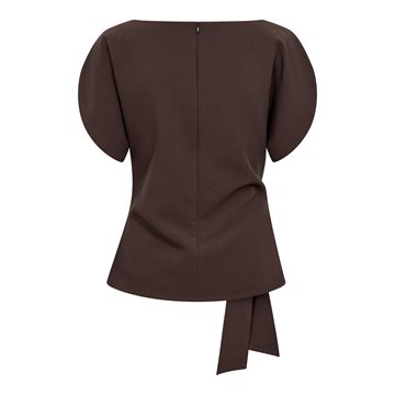 Co\' Couture - Acile Pleat SS Blouse - Brown