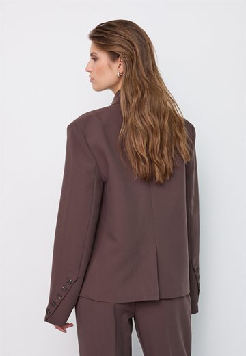 Co\' Couture - Acile High Collar Blazer - Brown