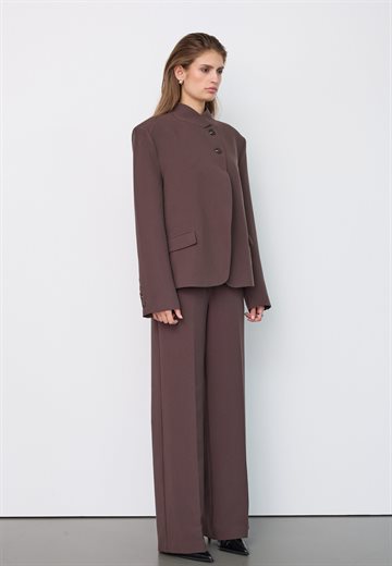 Co\' Couture - Acile High Collar Blazer - Brown