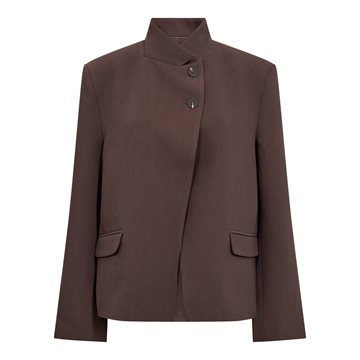 Co' Couture - Acile High Collar Blazer - Brown