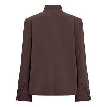 Co\' Couture - Acile High Collar Blazer - Brown