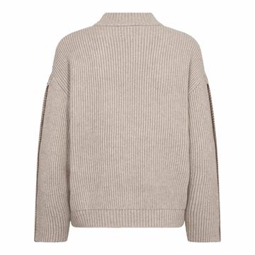 Co\' Couture - Row Button Sleeve Knit - Bone