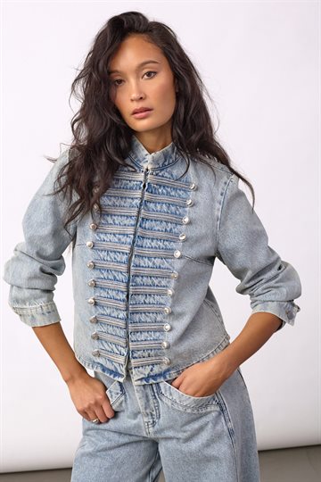 Co\' Couture - Jackson Officer Denim Jacket - Bleach Denim