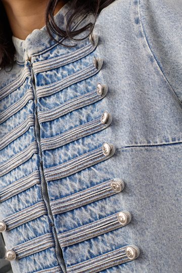 Co\' Couture - Jackson Officer Denim Jacket - Bleach Denim