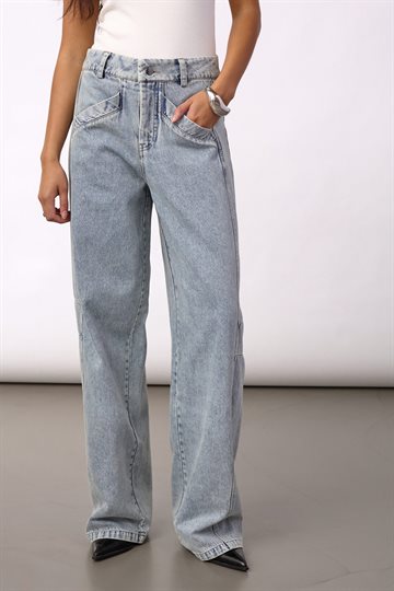 Co\' Couture - Jackson Barrel Jeans - Bleach Denim