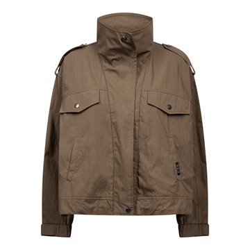 Co' Couture - Alina Double Funnel Neck Jacket - Brown