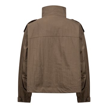 Co\' Couture - Alina Double Funnel Neck Jacket - Brown