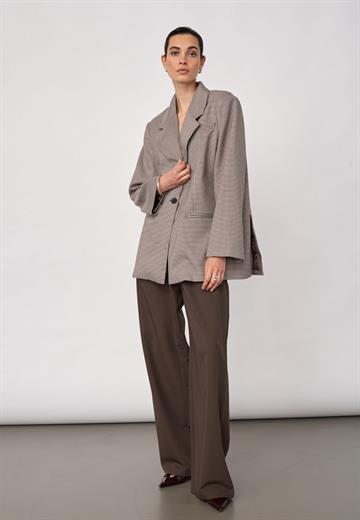 Co\' Couture - Mida CC Check Power Blazer - Bone Brown