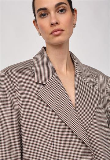 Co\' Couture - Mida CC Check Power Blazer - Bone Brown