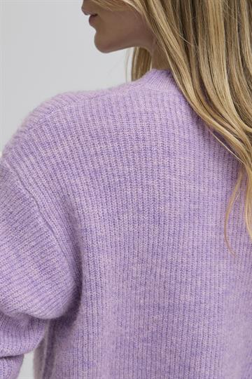 Ball - Stacy Rib Logo Pullover - Purple Rose
