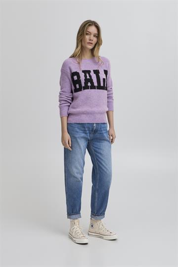 Ball - Stacy Rib Logo Pullover - Purple Rose