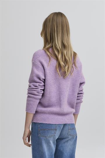 Ball - Stacy Rib Logo Pullover - Purple Rose