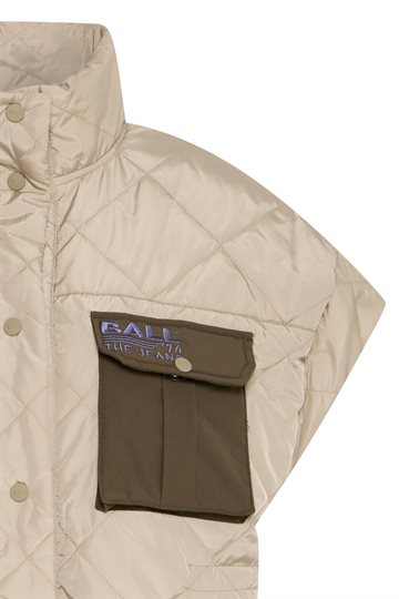 Ball - Estel Quilted Waistcoat - Silver Sage