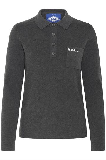 Ball - Marietta Knit Polo - Dark Grey Melange