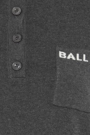 Ball - Marietta Knit Polo - Dark Grey Melange