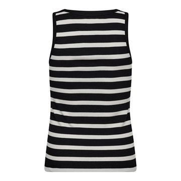Co\' Couture - Granny Rib Emb Tank Top - OffWhite Black