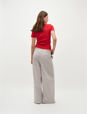MbyM - Clari Pant - Cinder White Stripe 