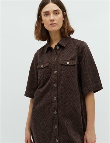Global F - Mira Dress - Brown Zebra Mist