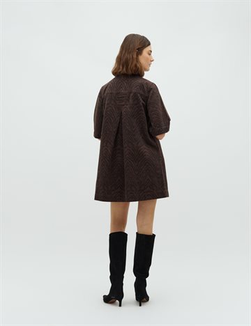 Global F - Mira Dress - Brown Zebra Mist