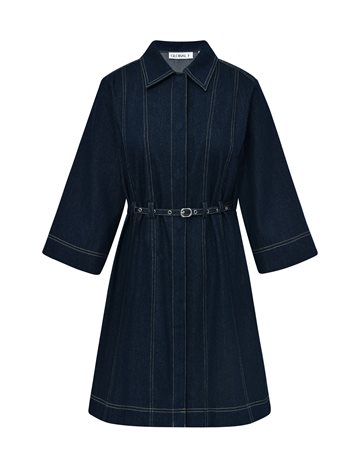 Global F - Jemina Dress - Dark Unwashed Denim
