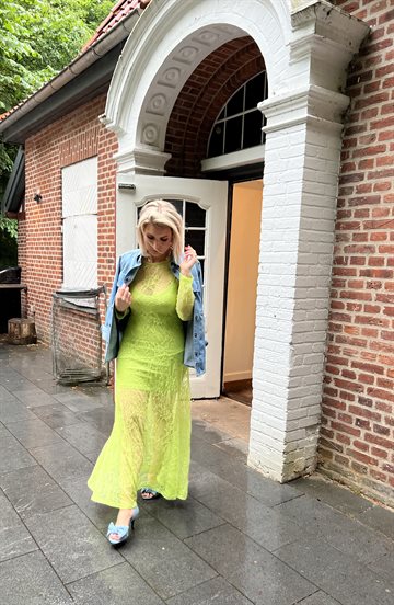 Object - Lulla Ls Dress - Bright Lime Green