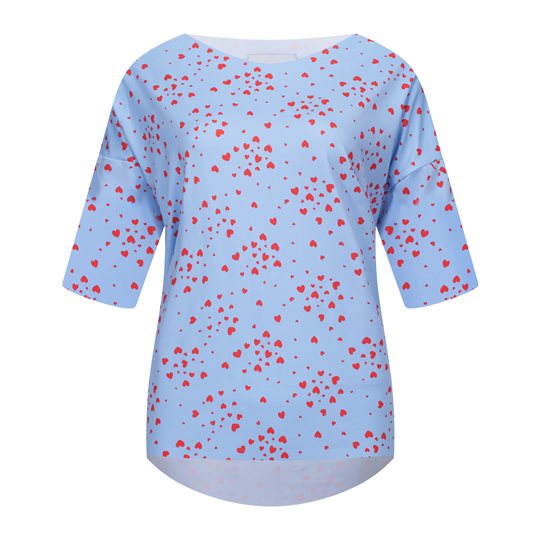 Liberté - Alma T-shirts- Light Blue Pink Heart