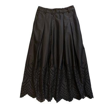 Co' Couture - Poppy Anglaise Skirt - Black