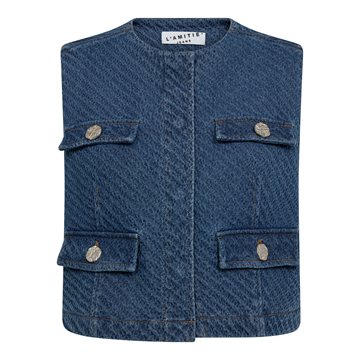 Haute L ' Amité - Bulky Denim Vest - Denim Blue