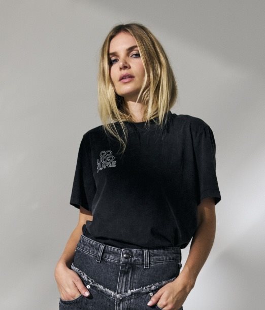 Co' Couture - Siara Acid Outline Tee - Black