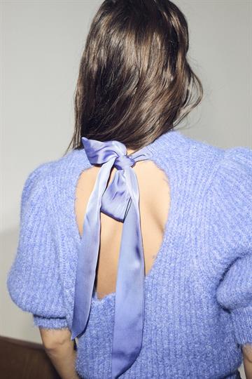 Co' Couture - Coralie Bow Rib Knit - Pale Blue