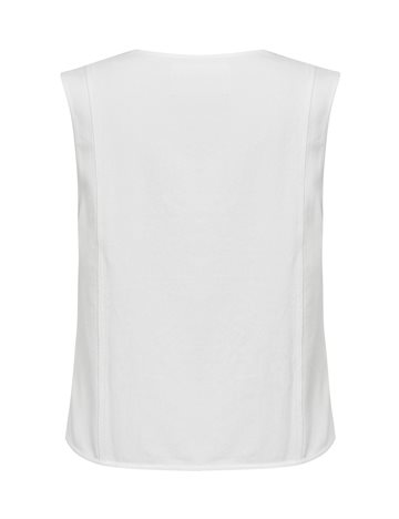 Global F - Ciana Scallop Top - White