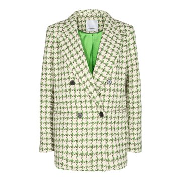 Co' Couture - Boucle Check Oversize Blazer - Vibrant Green