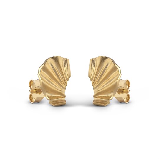 Enamel - Earring, Mini Wave - Guld