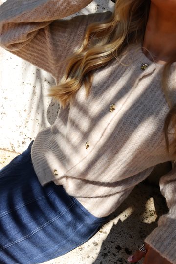 Liberté - Fro O-Neck Cardigan - Ivory