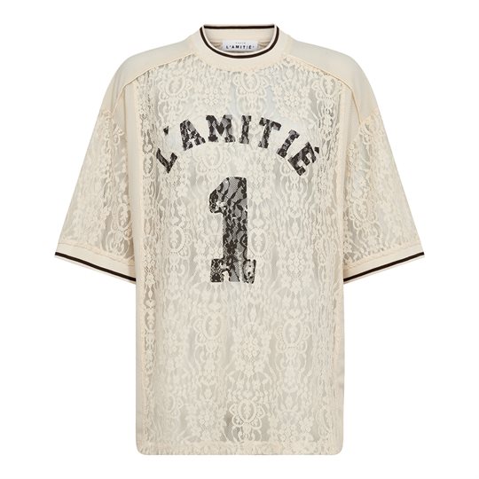 Haute L \' Amité - Lace FootBall Tee - Pearl