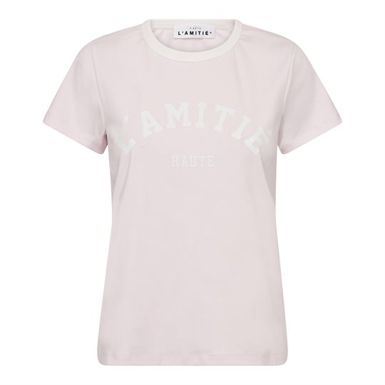 Haute L \' Amitié - Neckline Logo Tee - Iced Rose