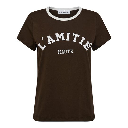 Haute L ' Amité - Neckline Logo Tee - Mocca