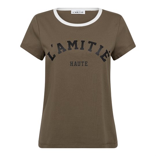 Haute L \' Amitié - Neckline Logo Tee - Walnut