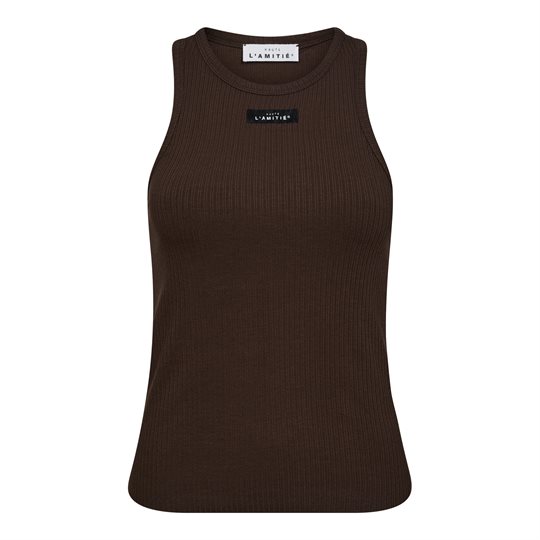 Haute L \' Amité - Rib Bagde Tank - Mocca