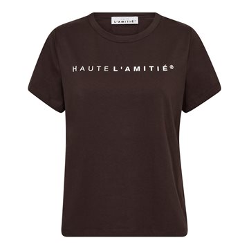 Haute L' Amitié - Rub Logo Tee - Mocca
