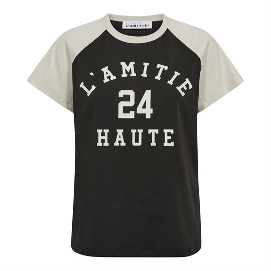 Haute L \' Amitié - Neckline College Tee - Antracit
