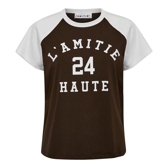 Haute L \' Amitié - Neckline College Tee - Mocca