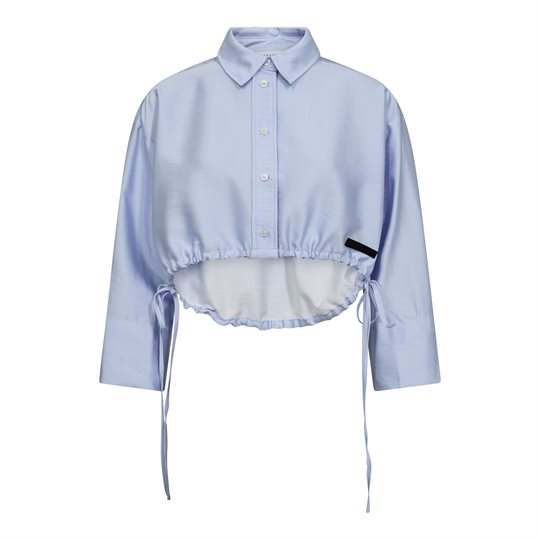 Haute L \' Amitié - Breeze Crop Tie Shirt - Clearblue