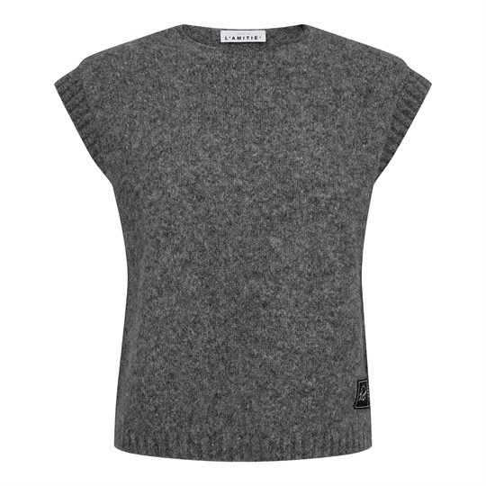 Haute L \' Amitié - Toby Knit Vest - Mid Grey Melange