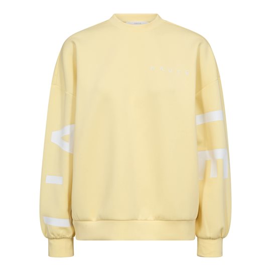 Haute L\' Amitié - Maxi Split Logo Sweat - Pale Yellow