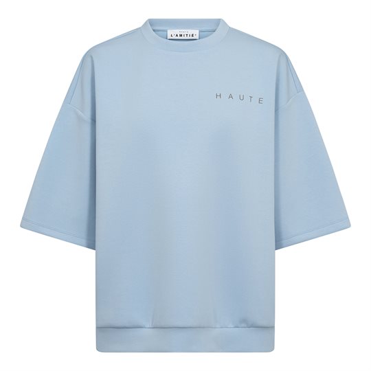 Haute L\' Amitié - Maxi Split SS Logo Sweat - Pale Blue