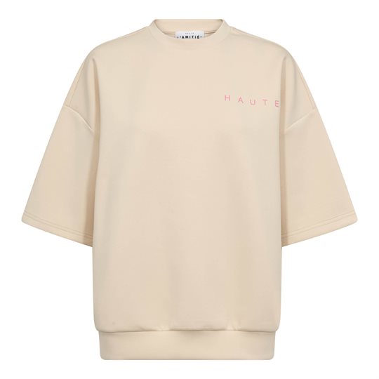 Haute L \' Amitié - Maxi Split SS Logo Sweat - Pearl Pink