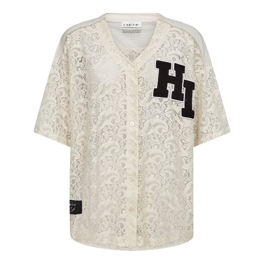 Haute L \' Amitié - Court Lace Tee - Pearl