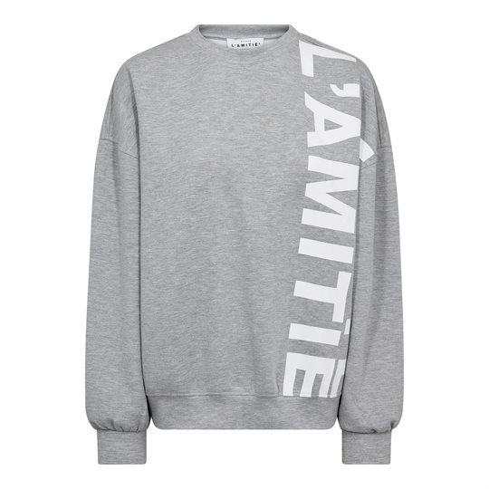 Haute L\' Amitié - Maxi Side Print Sweat - Grey Melange