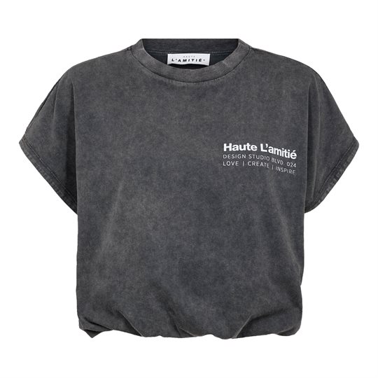 Haute L' Amitié - Noma Acid Ns Balloon Tee - Black Acid Wash